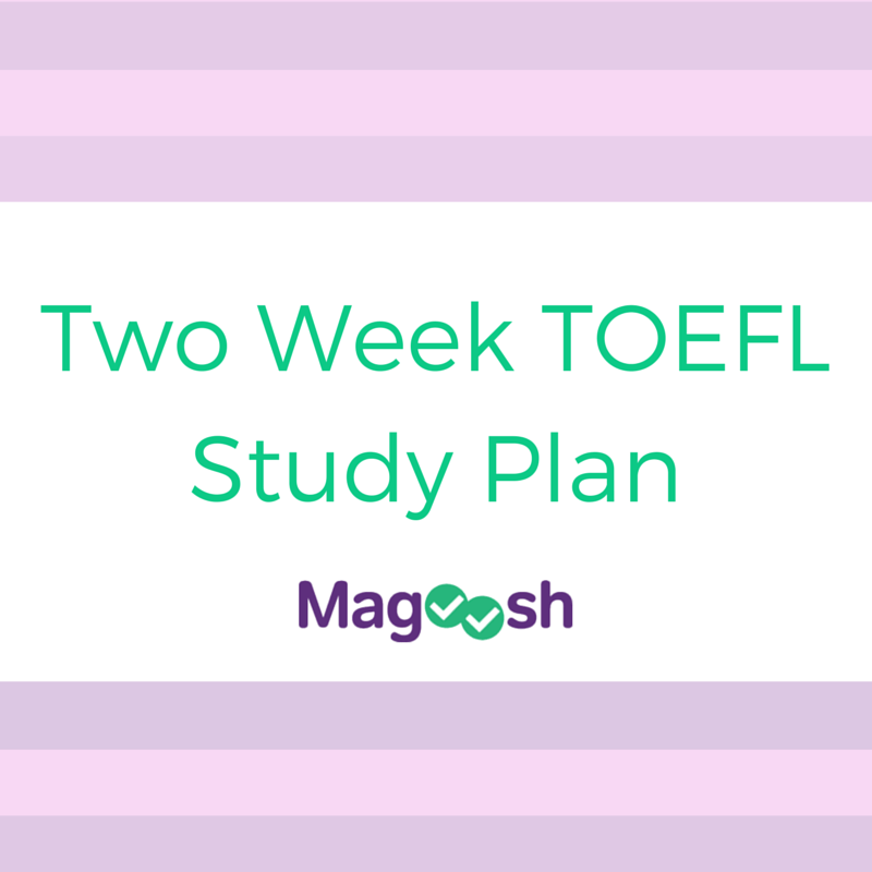 Two Week TOEFL Study Plan