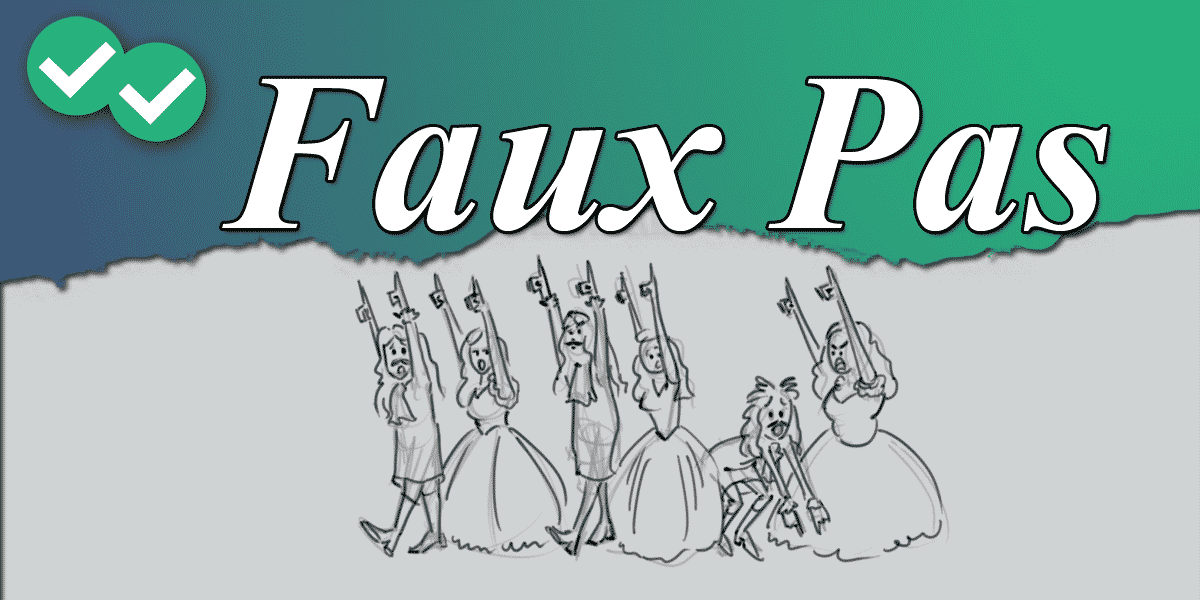 faux pas in english