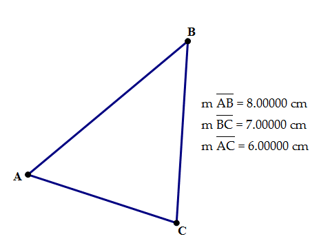 Triangle with sides 6, 7, 8