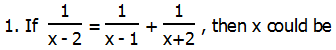 Algebraic Equation with fractions: Practice Problem 1