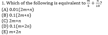 Algebraic Equation with fractions: question 1