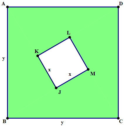 large green square with smaller square removed