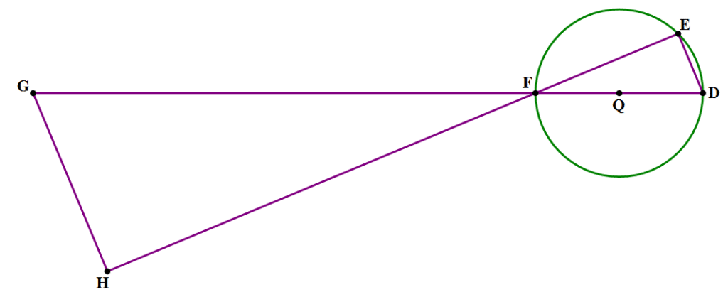 Parallel lines, triangles, and a circle