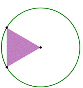 Equilateral triangle within a circle