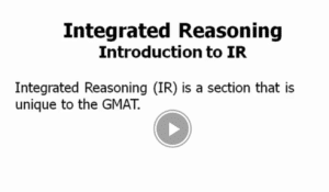 Thumbnail of Integrated Reasoning GMAT video
