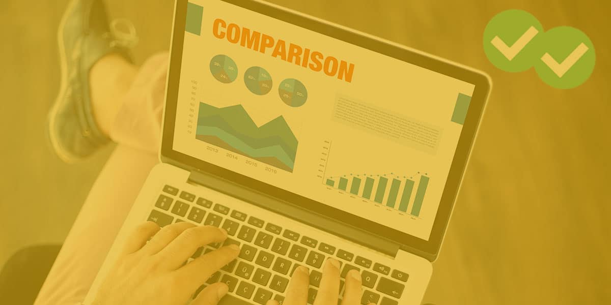 laptop showing comparison charts between best gmat prep - image by Magoosh