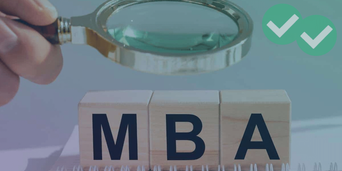 Magnifying glass examining GMAT vs GRE for MBA