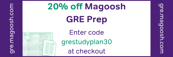 Get 20% off of Magoosh GRE Prep Here