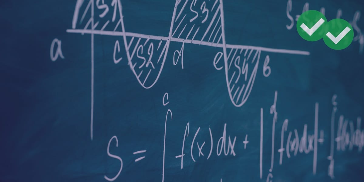A blackboard with advanced math questions