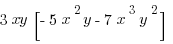 3xy[ -5x^2y-7x^3y^2]
