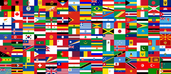 collection of international flags