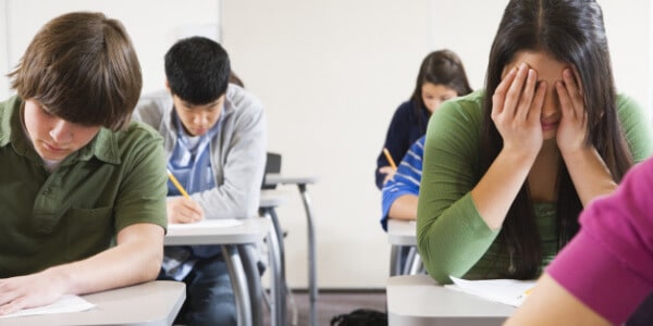 students taking a test -magoosh