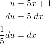 Substitution and differential for the example