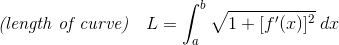 Length of curve formula