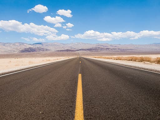 Open desert road