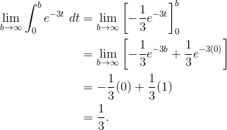 Solution to improper integral example 2