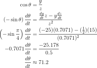 Related rates solution, part b