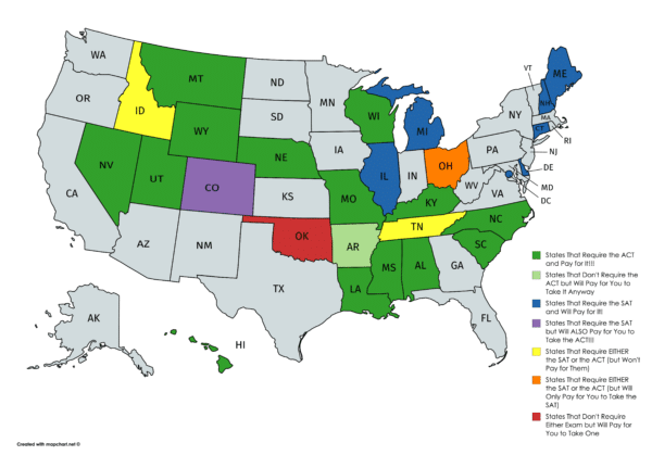 your SAT or ACT requirements by state - magoosh