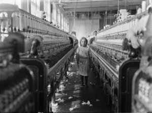 Image of a girl working in a factory