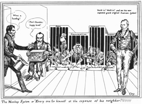 The Monkey System cartoon of Henry Clay