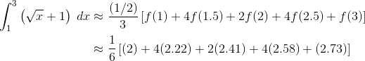 Simpson's Rule example