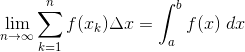 limits of Riemann sums