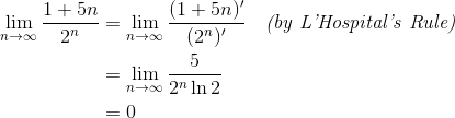 Limit of the sequence