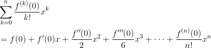 Maclaurin polynomial
