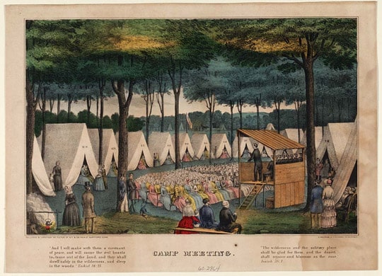 Tent revival-Second Great Awakening APUSH-magoosh