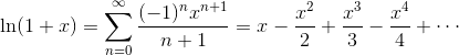 Power series for ln(1+x)