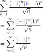interval of convergence example, continued