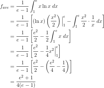 Average value example 2, with solution