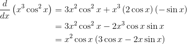 Solution of the cosine derivative example