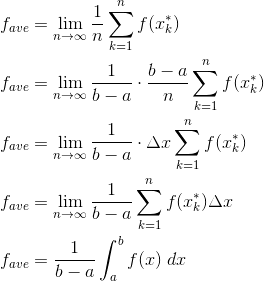 Derivation of the f_ave formula