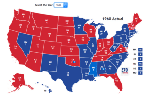 1960 election map - APUSH Themes: Party Politics-magoosh