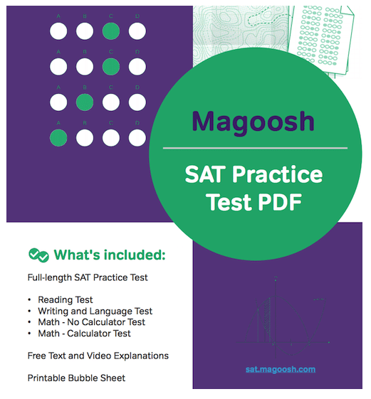 Free Sat Practice Test With Answers And Explanations Pdf Magoosh Blog High School
