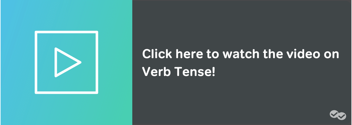 video button on verb tense