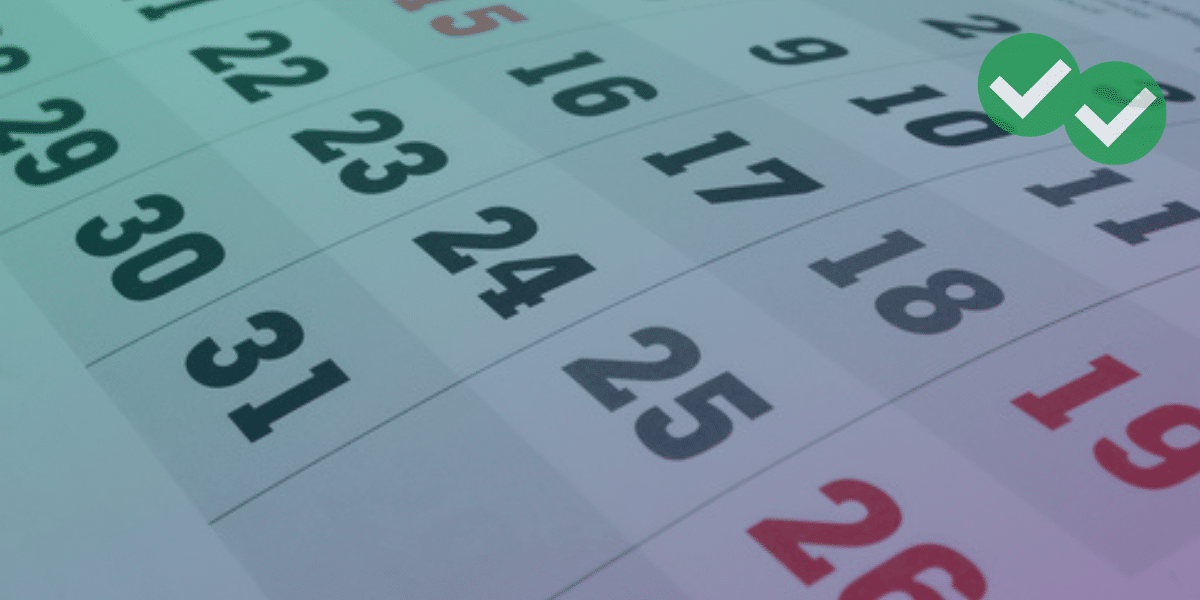close up of calendar representing act study schedule 2 months -magoosh