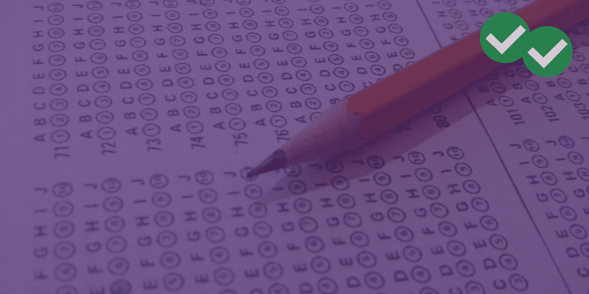 Test form and pencil representing ACT Superscore and ACT Score Choice - From lecroitg/pixabay