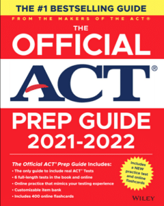 cover of the official ACT Prep Guide, 2021-2022