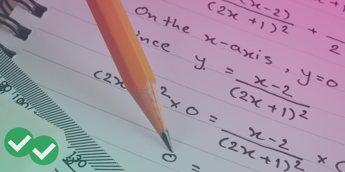 Pencil writing math equations
