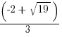(-2 + sqrt{19})/3