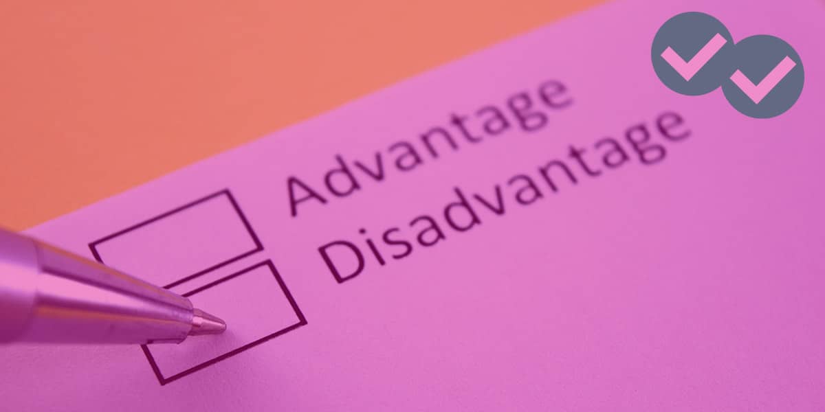 IELTS advantages and disadvantages essay vocabulary - image by Magoosh
