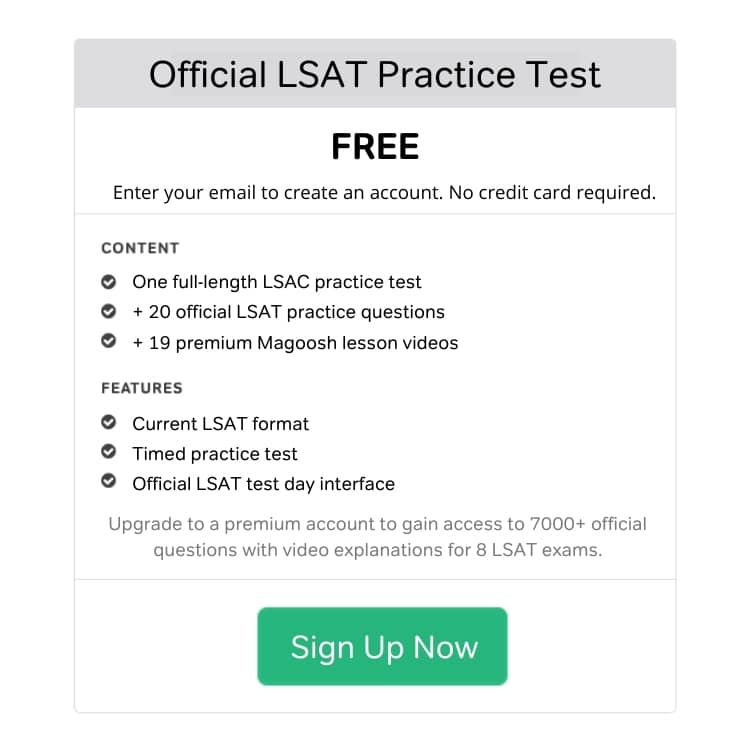 Sign up to get an LSAT Practice Test