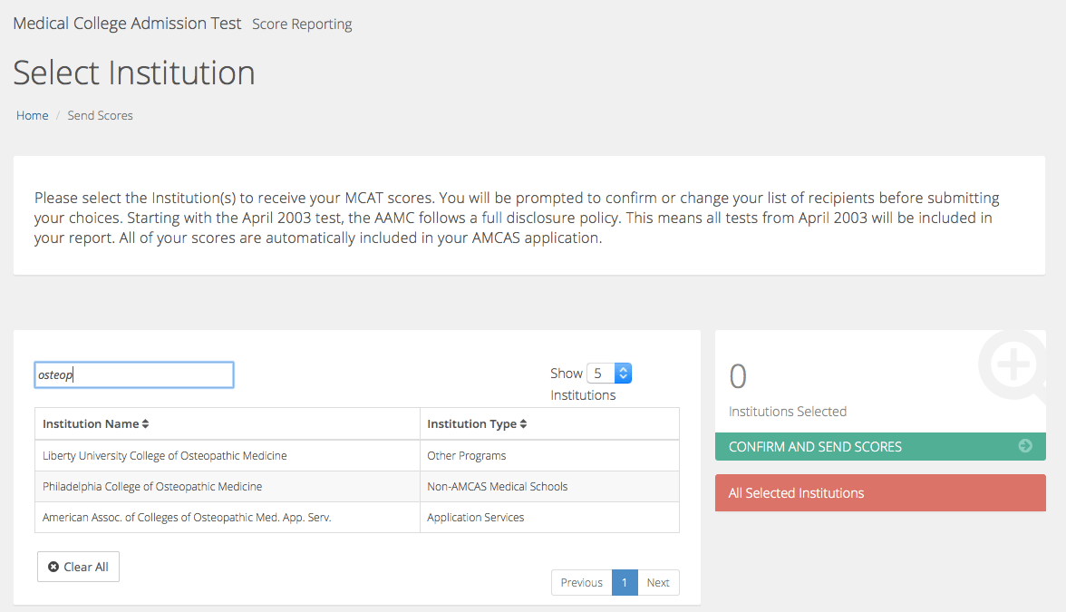 Sending MCAT Scores to AACOMAS - Magoosh MCAT Blog
