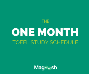 1 month TOEFL study schedule