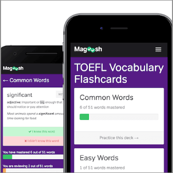Magoosh TOEFL Vocabulary Flashcard Apps